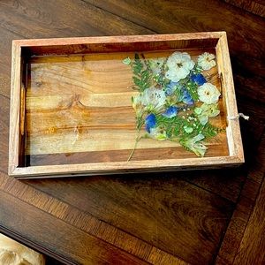 Solid wood tray
